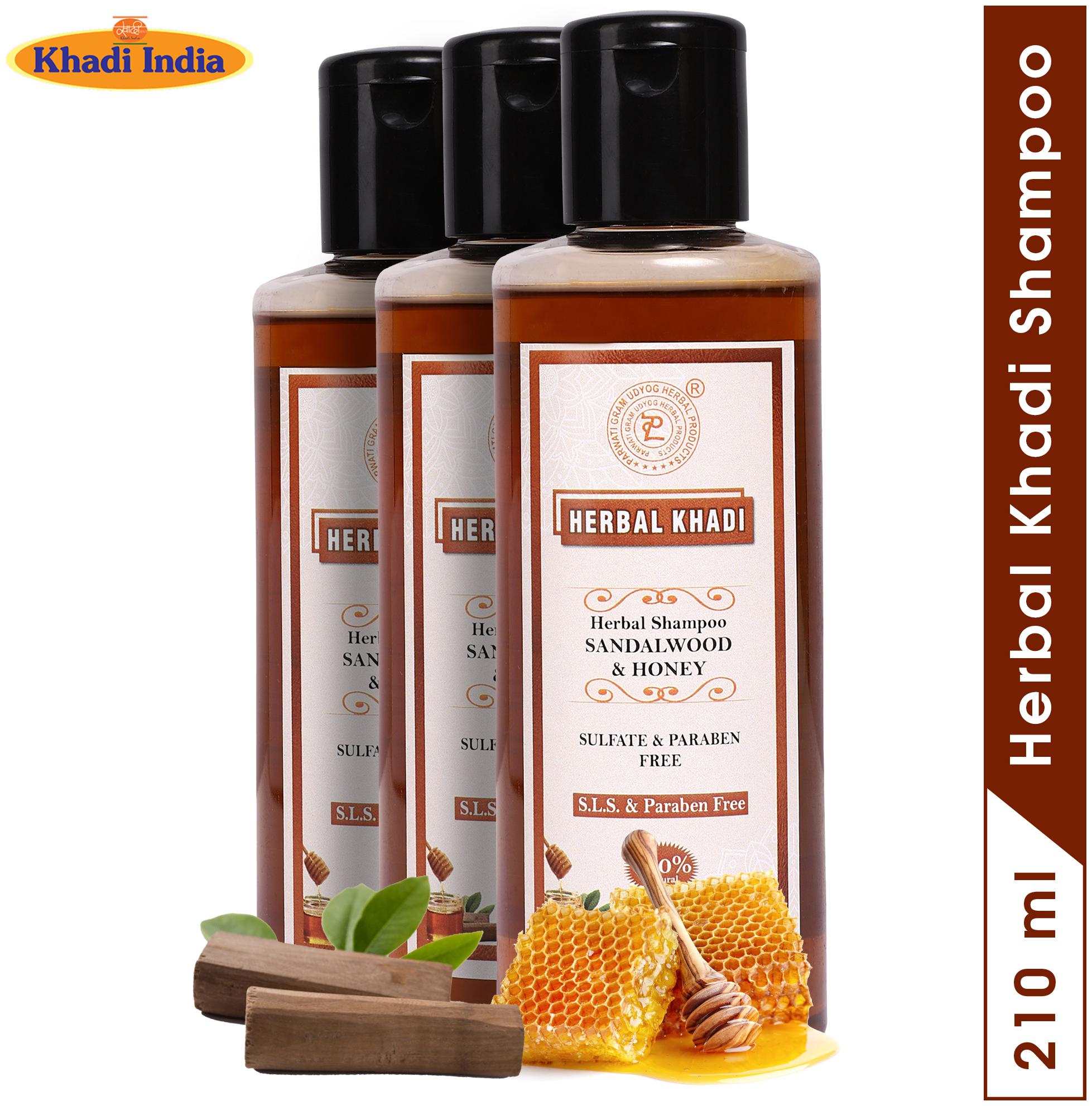 Herbal Khadi Sandalwood Honey Herbal Natural Shampoo For Sensitive Scalp Anti Fungal Hair Growth Booster Hair Fall Control 210ml(Pack of 3)
Herbal Khadi Sandalwood Honey Herbal Natural Shampoo For Sensitive Scalp Anti Fungal Hair Growth Booster Hair Fall Control 210ml(Pack of 3)