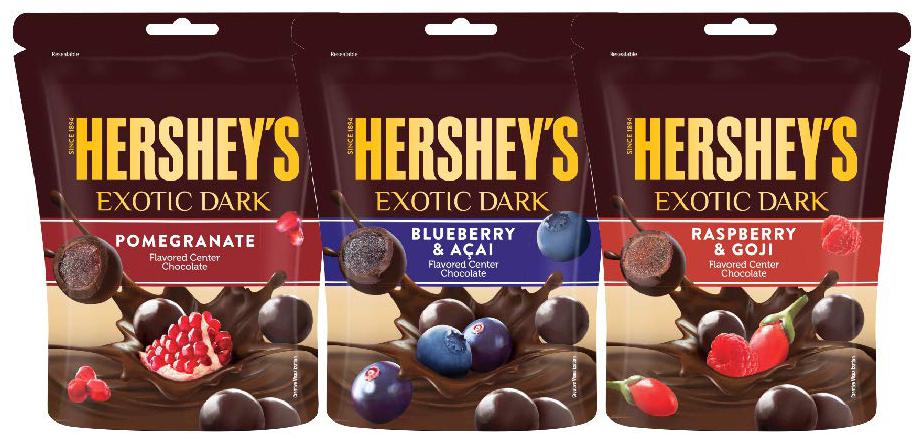 Hershey s Exotic Dark Chocolate Pomegranate 100g Blueberry Acai 100g Raspberry Goji 100g (Pack of 3) 
Hershey s Exotic Dark Chocolate Pomegranate 100g Blueberry Acai 100g Raspberry Goji 100g (Pack of 3)