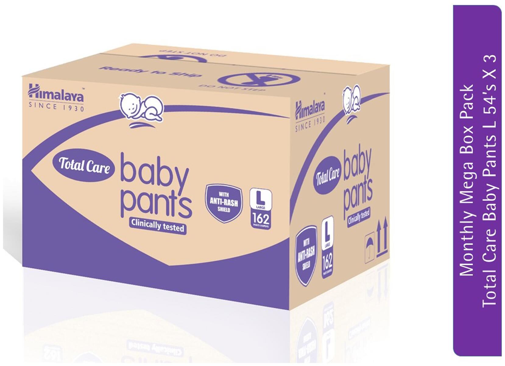 Himalaya Baby Total Pants Monthly Mega Box Pack ( Size L 54 Count in each pack) - Pack of 3 
Himalaya Baby Total Pants Monthly Mega Box Pack ( Size L 54 Count in each pack) - Pack of 3