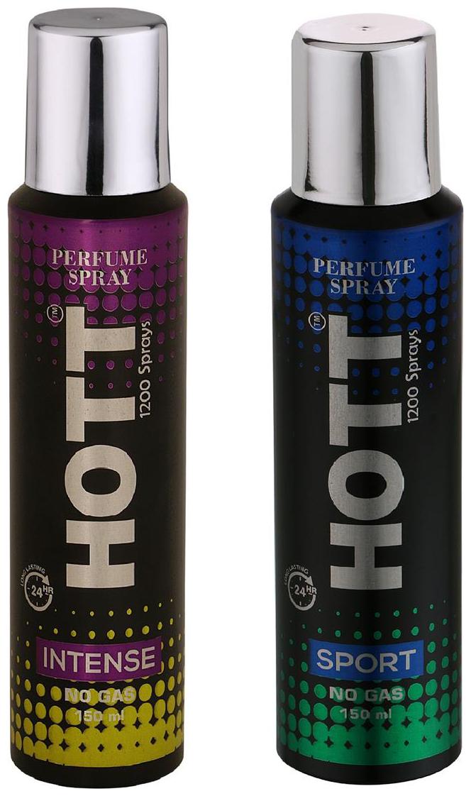 HOTT INTENSE SPORT No Gas Perfume Spray for Men (Pack of 2) (150ml each) 
HOTT INTENSE SPORT No Gas Perfume Spray for Men (Pack of 2) (150ml each)