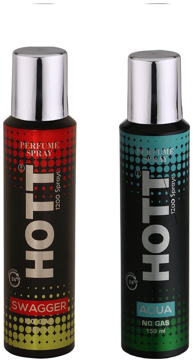 HOTT SWAGGER AQUA No Gas Perfume Spray for Men (Pack of 2) (150ml each)
HOTT SWAGGER AQUA No Gas Perfume Spray for Men (Pack of 2) (150ml each)