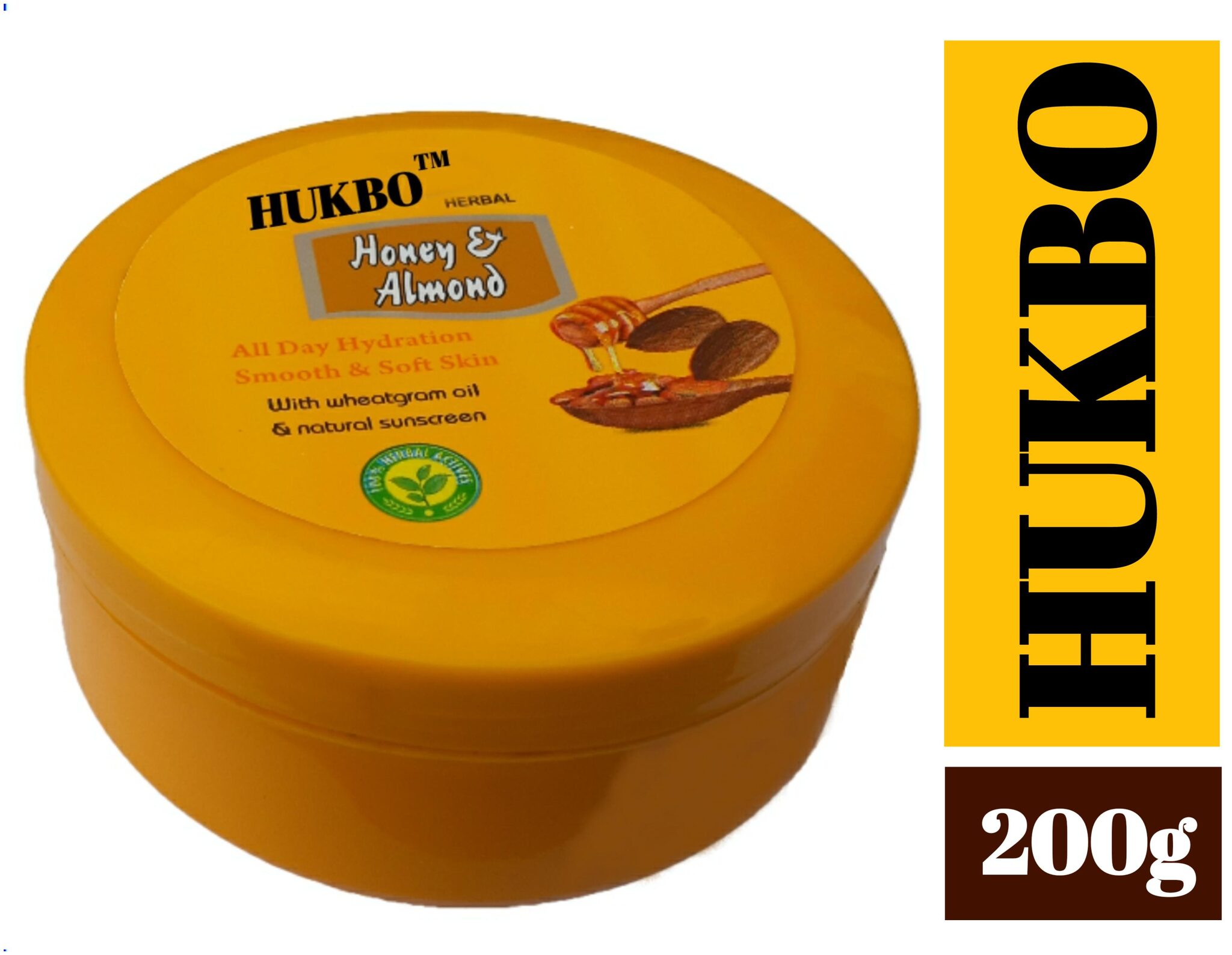 HUKBO Herbal Honey Almond All Day Hydration Smooth Soft Skin With wheatgram oil natural sunscreen 200 g
HUKBO Herbal Honey Almond All Day Hydration Smooth Soft Skin With wheatgram oil natural sunscreen 200 g