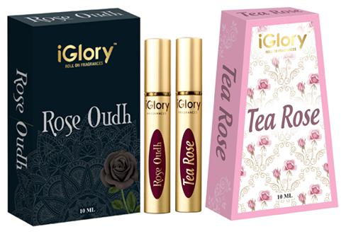 iGlory non alcoholic roll on attar perfume combo for Men Women (Tea Rose Rose Oudh) 10 ml each Pack of 2
iGlory non alcoholic roll on attar perfume combo for Men Women (Tea Rose Rose Oudh) 10 ml each Pack of 2