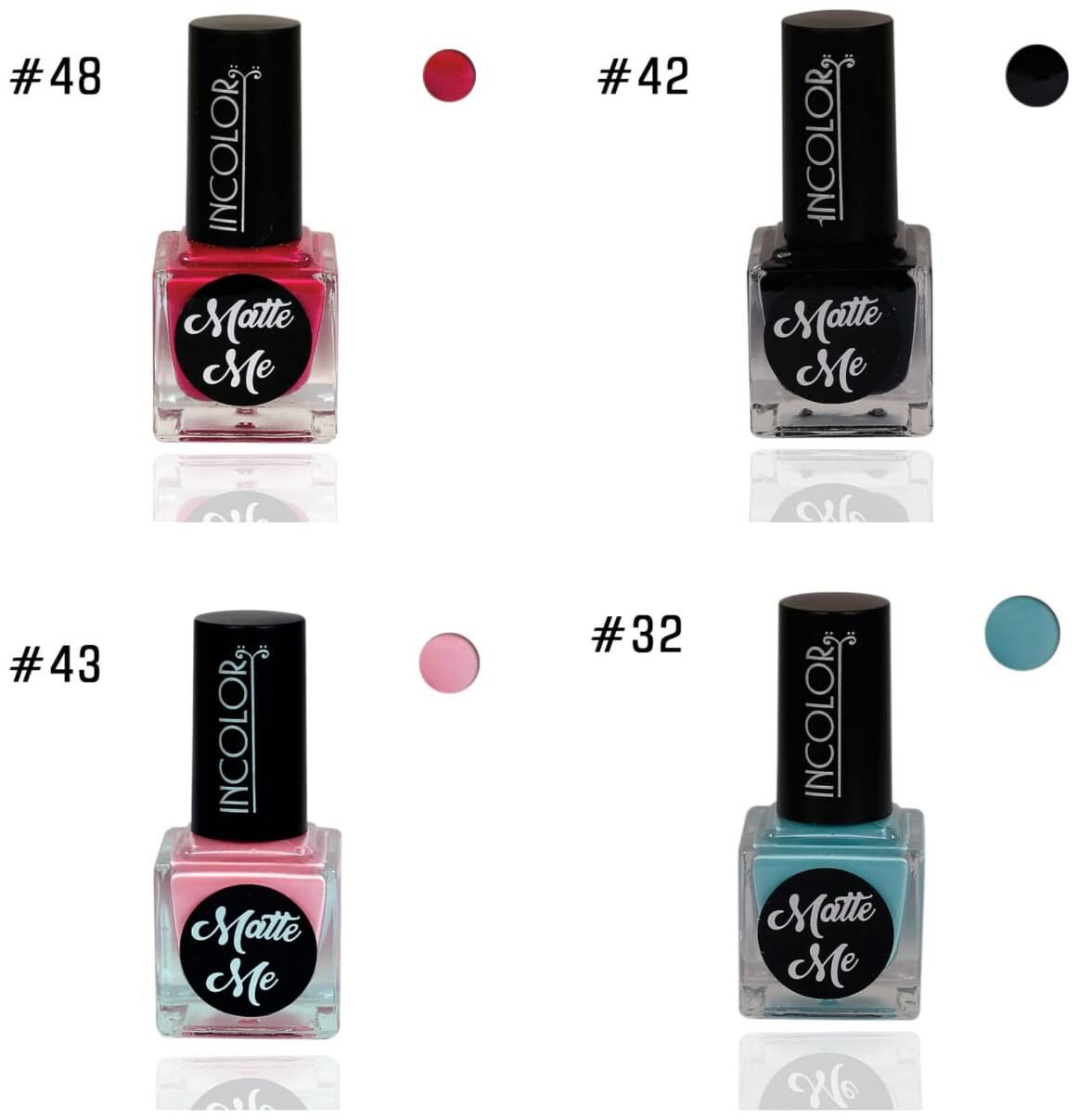 Incolor Intense Dry Matte Nail Polish (Multi) 12ml (Pack of 4)
Incolor Intense Dry Matte Nail Polish (Multi) 12ml (Pack of 4)