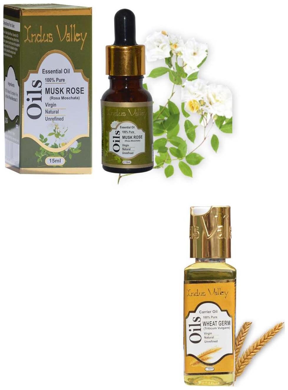 Indus Valley Musk Rose Wheat Germ Oil(Combo Pack) For Shiny And Smooth Hair- 65 ml
Indus Valley Musk Rose Wheat Germ Oil(Combo Pack) For Shiny And Smooth Hair- 65 ml
