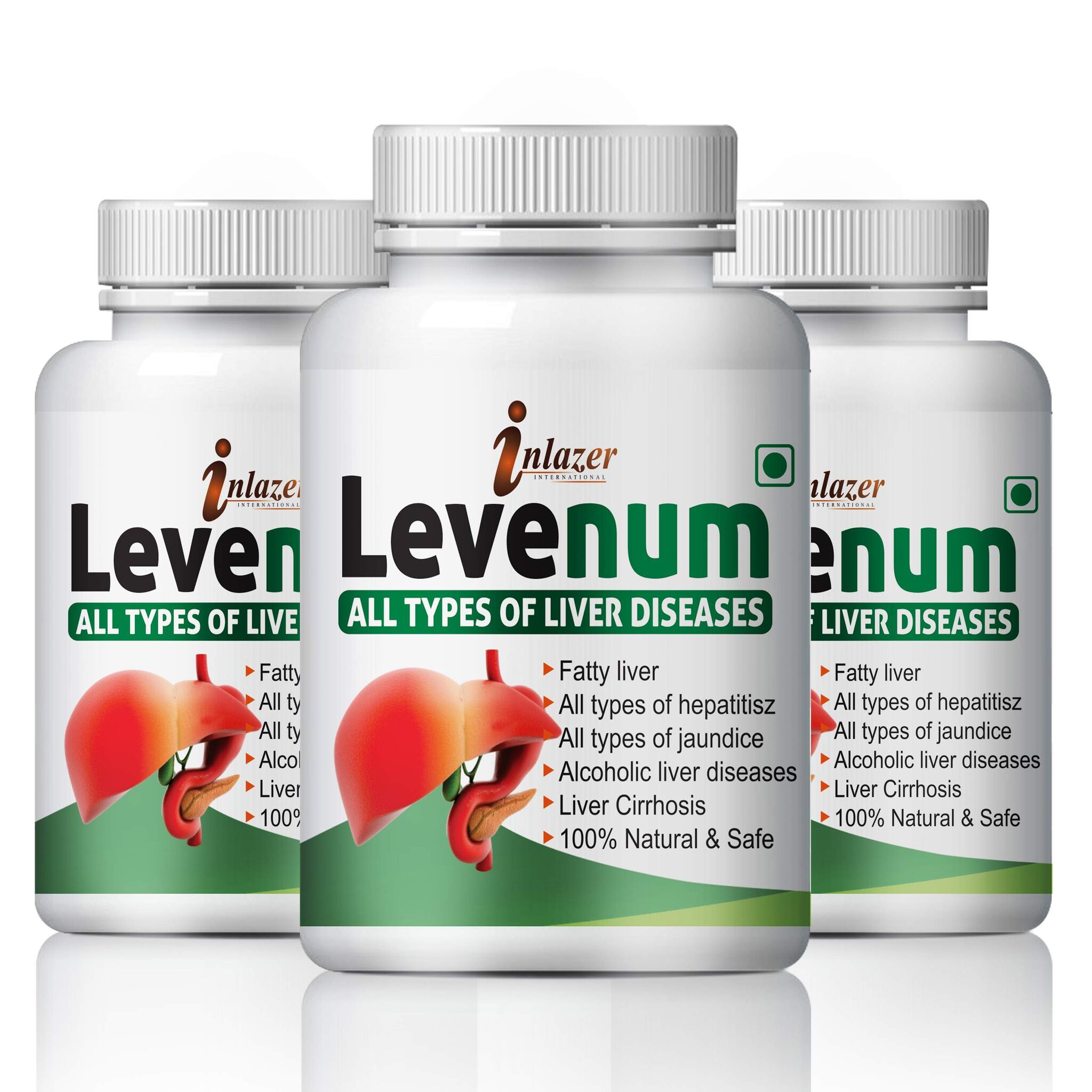 Inlazer Levenum For All Type of Liver Diseases 100 Ayurvedic Pack of 3 (180 Capsules)
Inlazer Levenum For All Type of Liver Diseases 100 Ayurvedic Pack of 3 (180 Capsules)