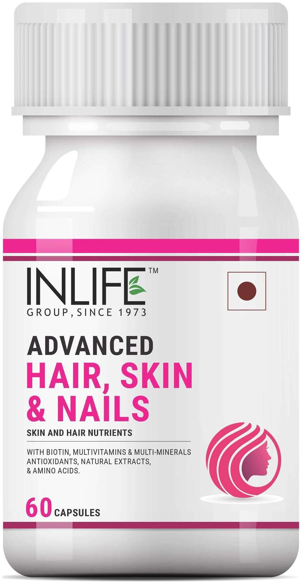 Inlife Biotin Advanced Hair Skin Nails Supplement with Multivitamin Minerals Amino Acids for Hair Growth 60 Capsules
Inlife Biotin Advanced Hair Skin Nails Supplement with Multivitamin Minerals Amino Acids for Hair Growth 60 Capsules