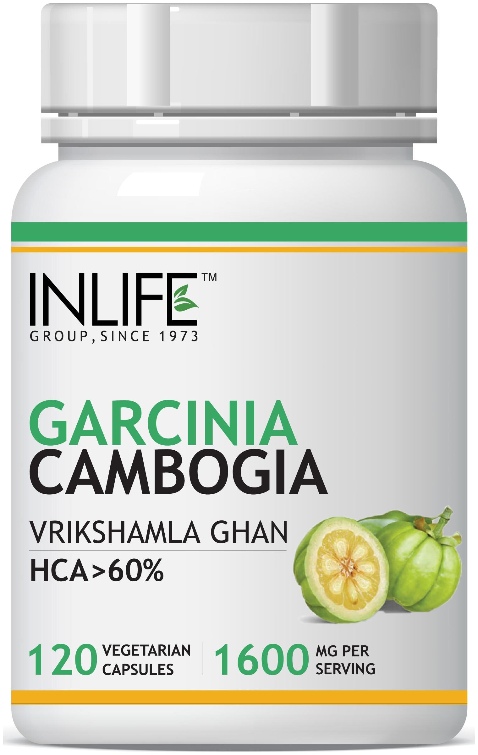 INLIFE Garcinia Cambogia (60 HCA) Extract Weight Management Supplement 1600 mg per serving - 120 Vegetarian Capsules
INLIFE Garcinia Cambogia (60 HCA) Extract Weight Management Supplement 1600 mg per serving - 120 Vegetarian Capsules