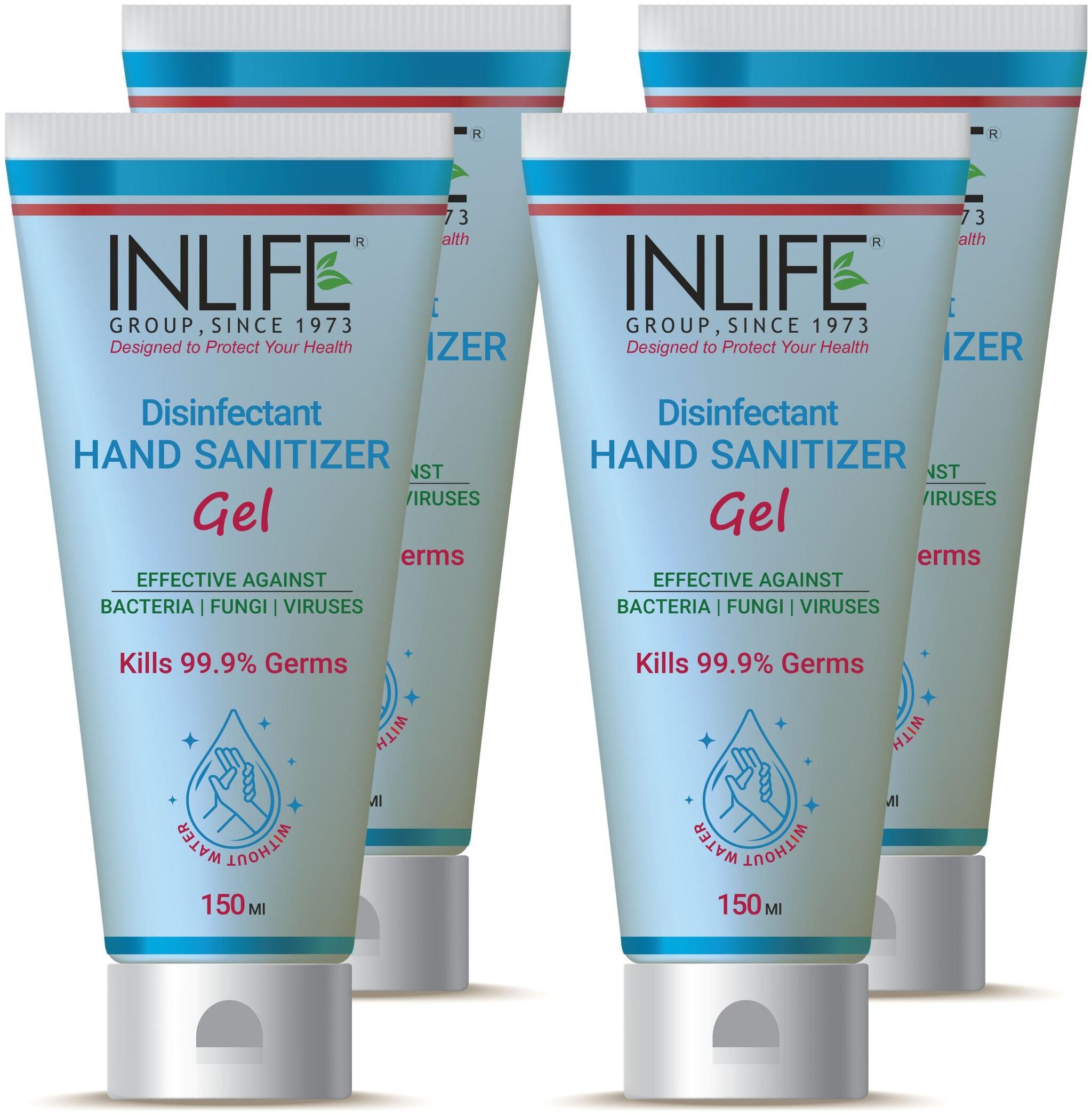 INLIFE Gel Based Hand Sanitizer 72 34 Ethanol Ethyl Alcohol Based Hand Wash without Water 150ml (Pack of 4)
INLIFE Gel Based Hand Sanitizer 72 34 Ethanol Ethyl Alcohol Based Hand Wash without Water 150ml (Pack of 4)