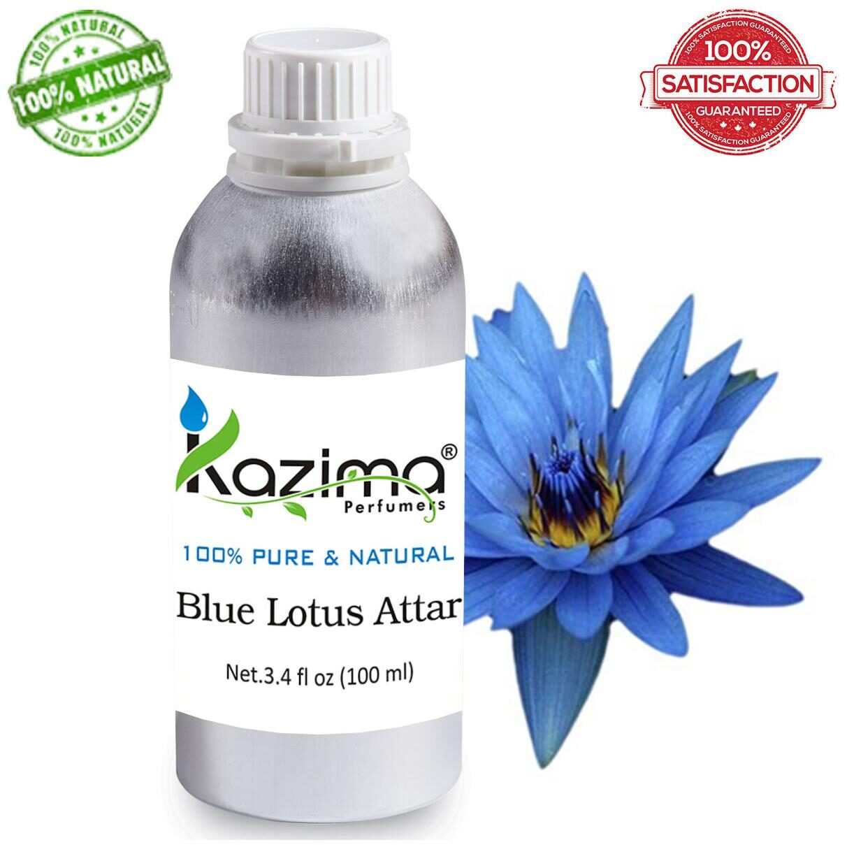 KAZIMA Blue Lotus Attar Perfume For Unisex (100 ml) - Pure Natural Undiluted (Non-Alcoholic)
KAZIMA Blue Lotus Attar Perfume For Unisex (100 ml) - Pure Natural Undiluted (Non-Alcoholic)