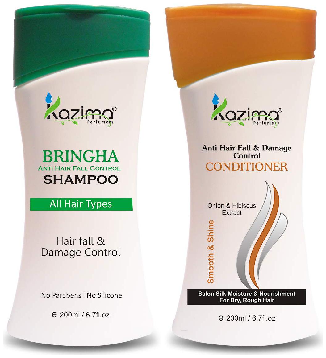 KAZIMA Bringha Anti Hair Fall Control Shampoo-200 ml Anti Hair fall Damage Control Conditioner-200 ml
KAZIMA Bringha Anti Hair Fall Control Shampoo-200 ml Anti Hair fall Damage Control Conditioner-200 ml