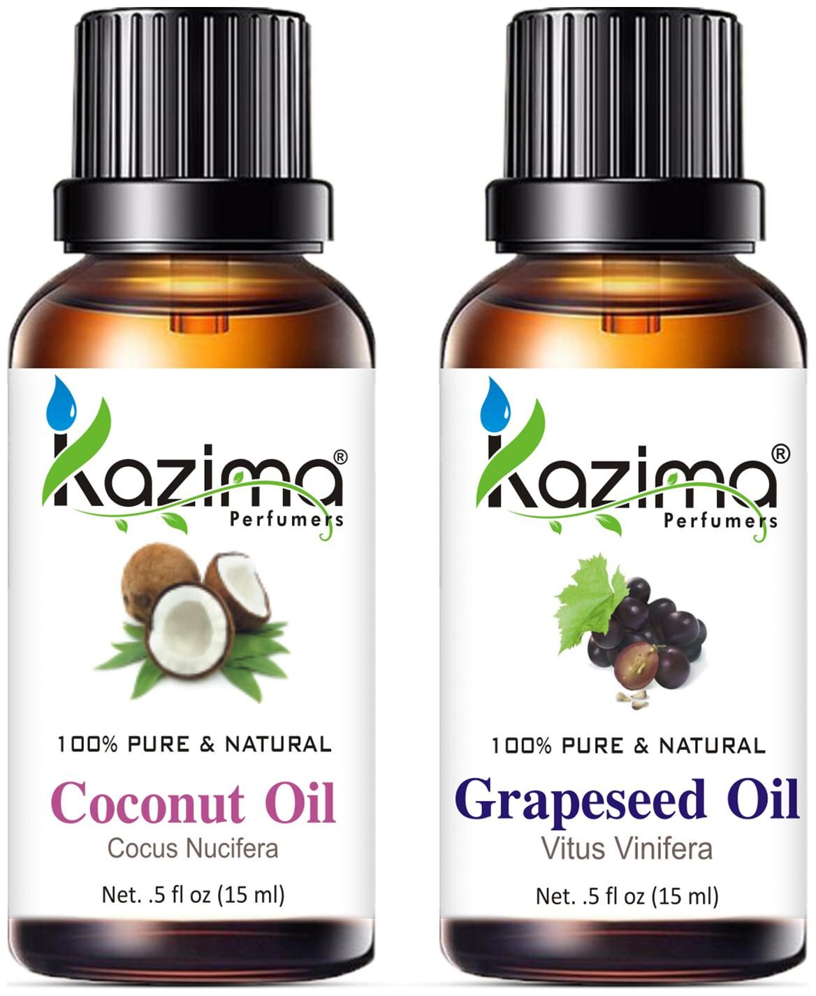 Kazima Combo Of Coconut Oil And Grapeseed Oil For Hair Growth Skin Care (Each 15ml )
Kazima Combo Of Coconut Oil And Grapeseed Oil For Hair Growth Skin Care (Each 15ml )