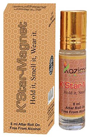 KAZIMA Pure Natural K Star Magnet Apparel Concentrated Attar Perfume (Rollon free From Alcohol)-8ml
KAZIMA Pure Natural K Star Magnet Apparel Concentrated Attar Perfume (Rollon free From Alcohol)-8ml