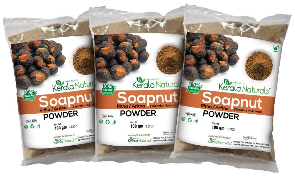 Kerala Naturals Aritha Powder (Soapnut Reetha Powder) Natural Shampoo for Shiny Silky Hair 100g (Pack of 3)
Kerala Naturals Aritha Powder (Soapnut Reetha Powder) Natural Shampoo for Shiny Silky Hair 100g (Pack of 3)