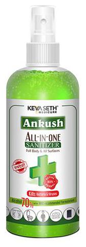 Keya Seth Aromatherapy Ankush Ayurvedic All in One Sanitizer 70 Isopropyl Alcohol for Body All Surfaces Enriched with Lemongrass and Eucalyptus Essential Oil 400 ml
Keya Seth Aromatherapy Ankush Ayurvedic All in One Sanitizer 70 Isopropyl Alcohol for Body All Surfaces Enriched with Lemongrass and Eucalyptus Essential Oil 400 ml