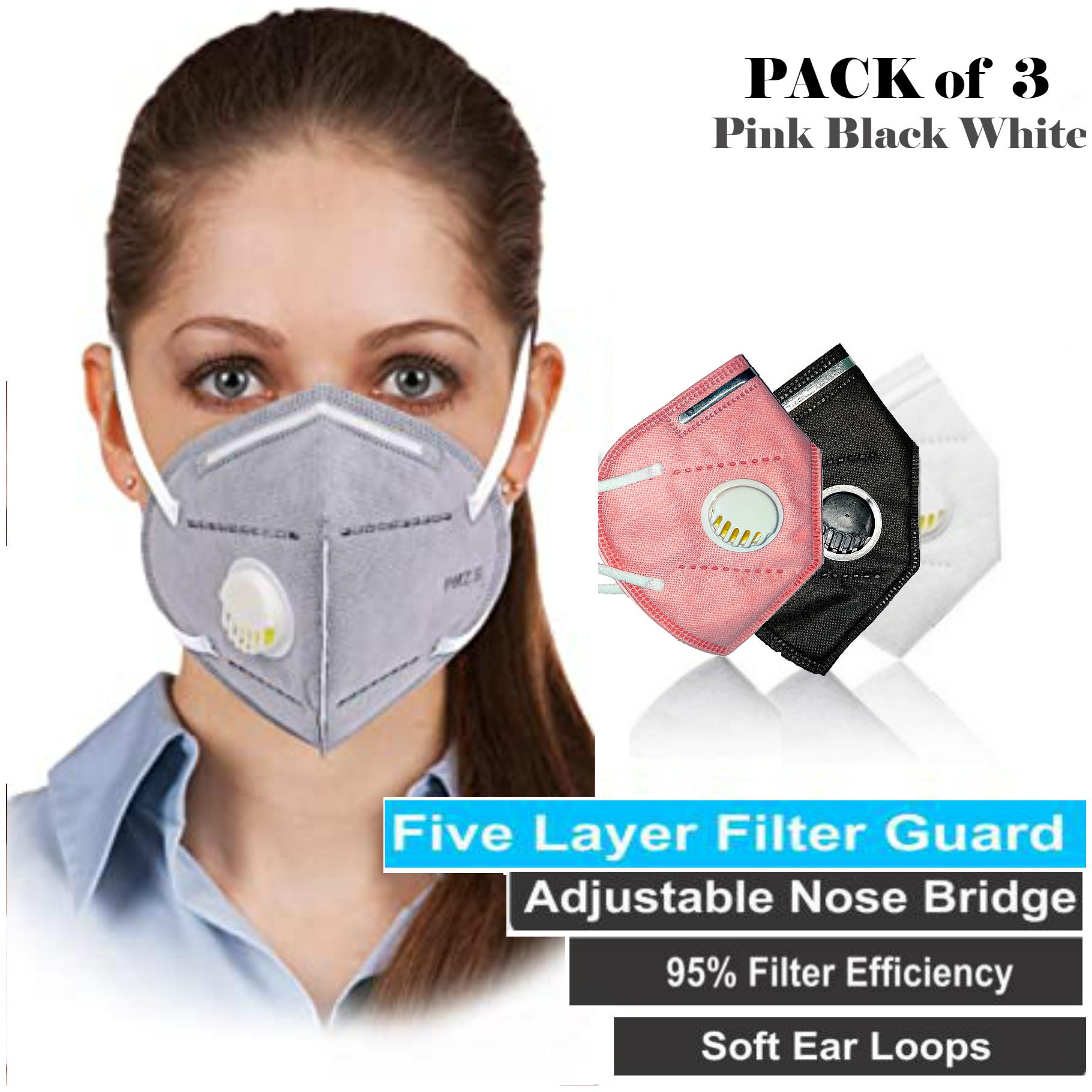 Chrome Coral Anti pollution Activate KN95 Mask 5 Layer Washable Reusable Mask With Respirator (Pack Of 3)
Chrome Coral Anti pollution Activate KN95 Mask 5 Layer Washable Reusable Mask With Respirator (Pack Of 3)