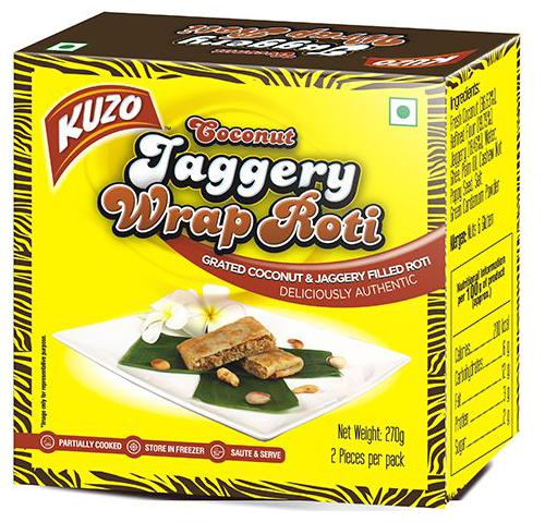 Kuzo Wrap Roti - Coconut Jaggery 270 g 
Kuzo Wrap Roti - Coconut Jaggery 270 g