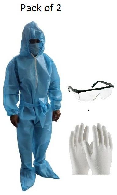 L O F Lords of Fashion PPE KIT with full body cover all (90 GSM) Head cover Gloves safety Goggles 3 Ply face mask Shoes cover Disposable Bag ( Pack of 2 )
L O F Lords of Fashion PPE KIT with full body cover all (90 GSM) Head cover Gloves safety Goggles 3 Ply face mask Shoes cover Disposable Bag ( Pack of 2 )