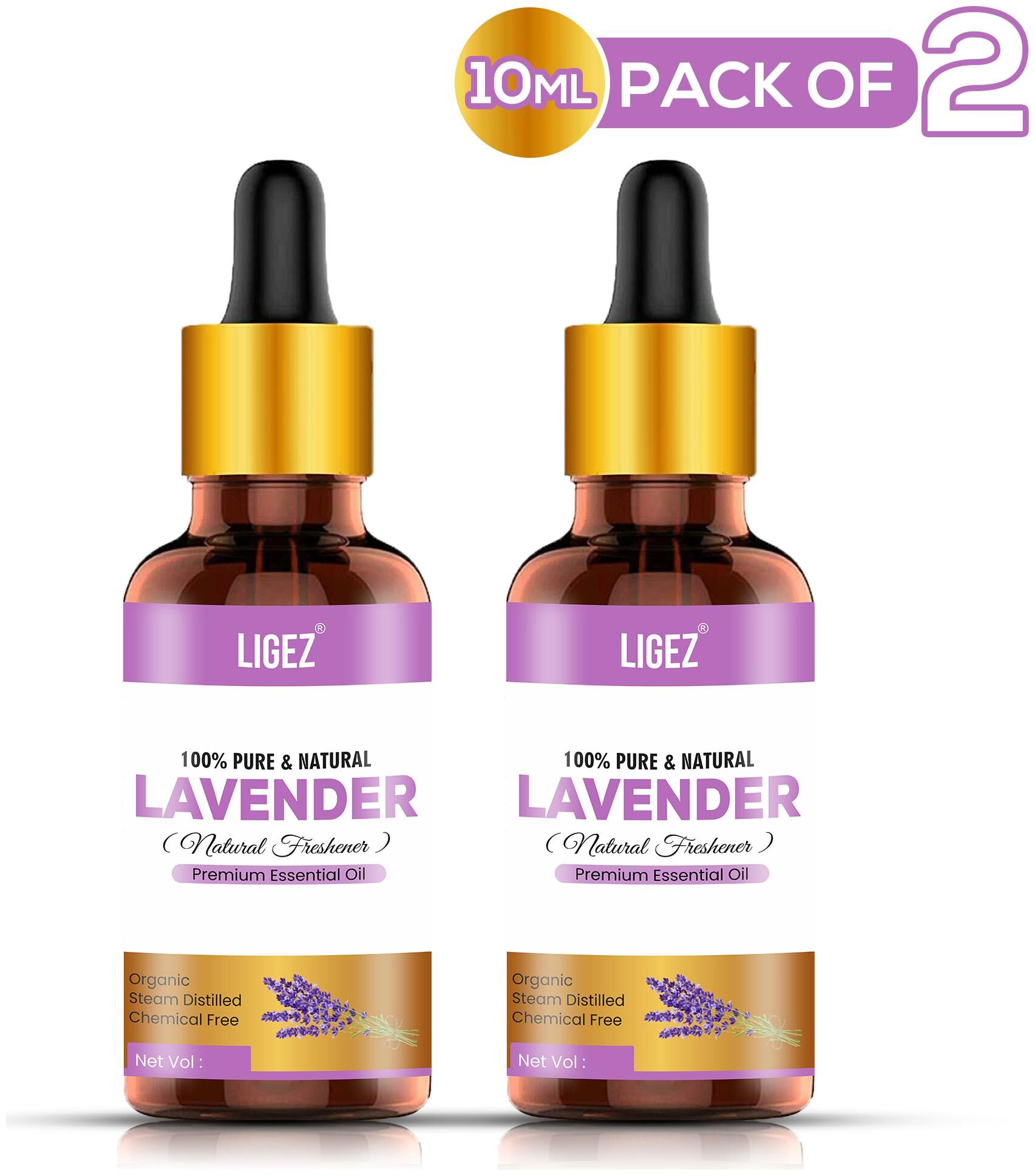 Ligez Lavender Essential Oil (For Aromatheraphy Massage- (Pack of 2) 10 ml- (Pack of 2)
Ligez Lavender Essential Oil (For Aromatheraphy Massage- (Pack of 2) 10 ml- (Pack of 2)