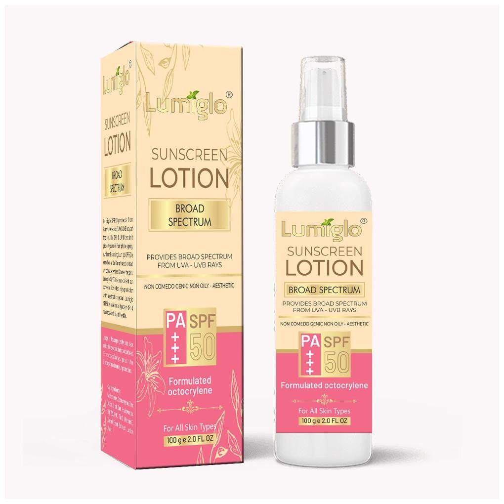 Lumiglo Ultra Light Sunscreen With SPF 50 PA Carrot Seed Extract Vitamin E Broad Spectrum From UVA-UVB Rays Noncomedogenic For Oily And Acne Prone Skin 100 ml (Pack Of 1)
Lumiglo Ultra Light Sunscreen With SPF 50 PA Carrot Seed Extract Vitamin E Broad Spectrum From UVA-UVB Rays Noncomedogenic For Oily And Acne Prone Skin 100 ml (Pack Of 1)