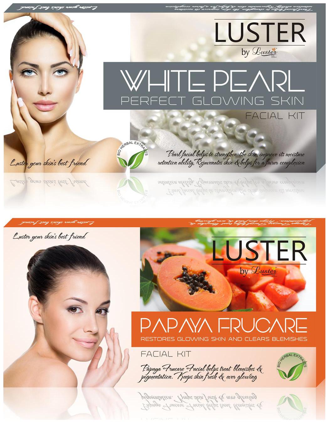 Luster White Pear l Luster Papaya Frucare Facial Kit (115g 115g) 
Luster White Pear l Luster Papaya Frucare Facial Kit (115g 115g)