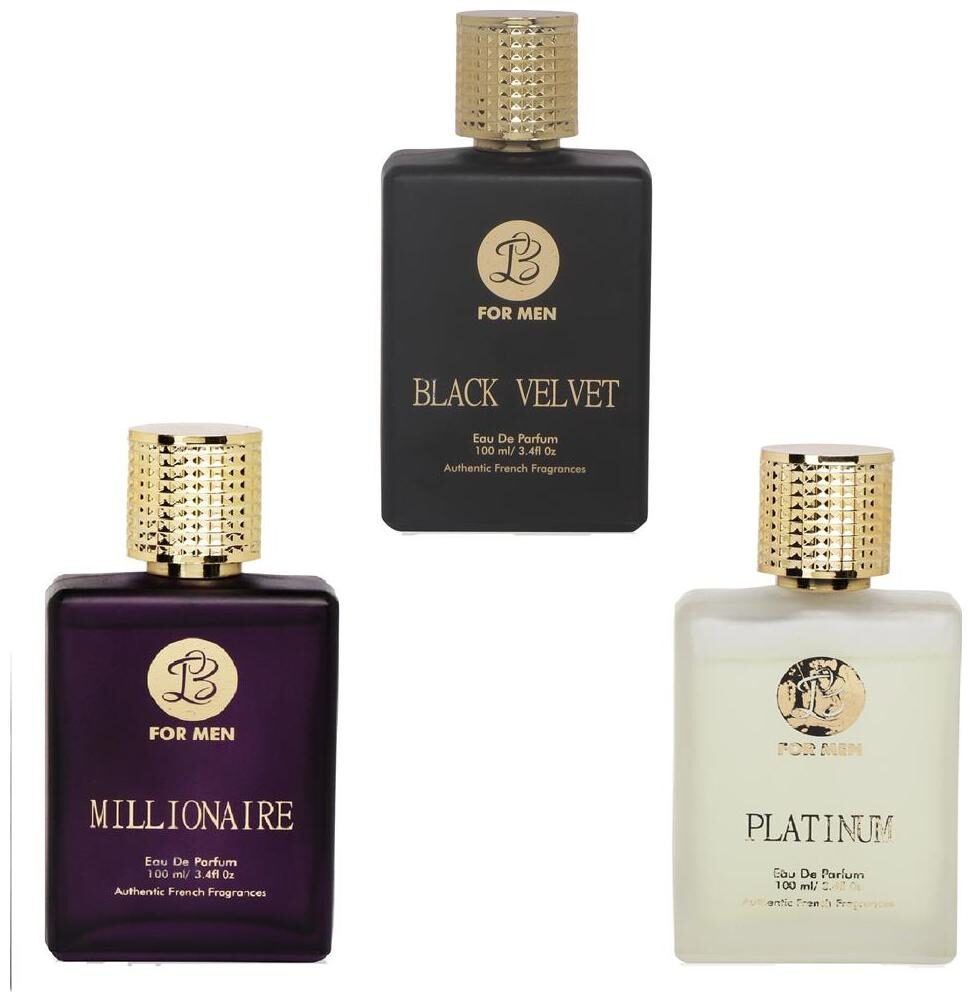 Lyla Blanc EDP BLACK VELVET MILLIONAIRE PLATINUM Premium French Perfume for Men (Pack of 3) (100ml each)
Lyla Blanc EDP BLACK VELVET MILLIONAIRE PLATINUM Premium French Perfume for Men (Pack of 3) (100ml each)