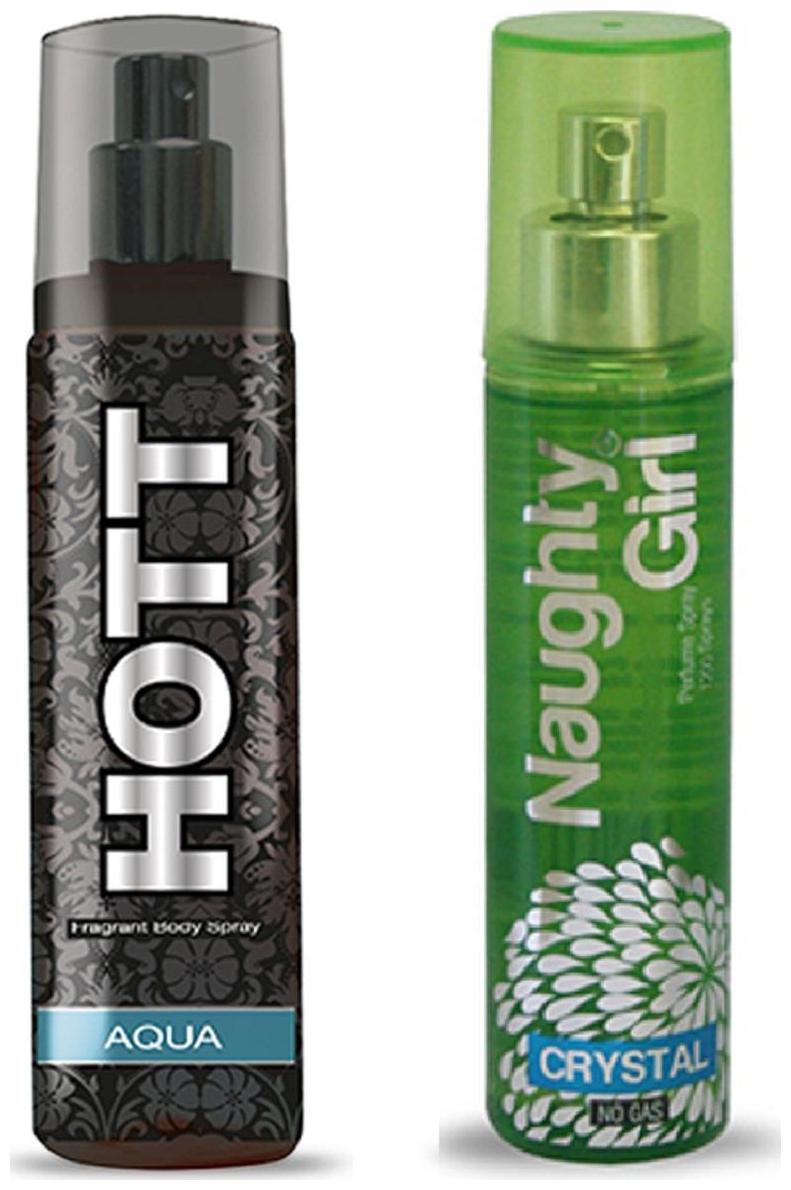 HOTT Mens AQUA Naughty Girl CRYSTAL (Pack of 2 Perfume Spray for Couple) (135ml each)
HOTT Mens AQUA Naughty Girl CRYSTAL (Pack of 2 Perfume Spray for Couple) (135ml each)