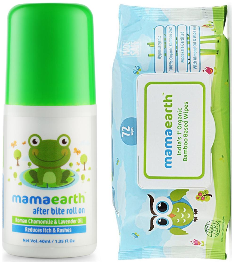 Mamaearth After Bite Roll On for Rashes Mosquito 40ml for Babies and Organic Bamboo Based Baby Wipes 72 pcs-330g (Pack of 2)
Mamaearth After Bite Roll On for Rashes Mosquito 40ml for Babies and Organic Bamboo Based Baby Wipes 72 pcs-330g (Pack of 2)