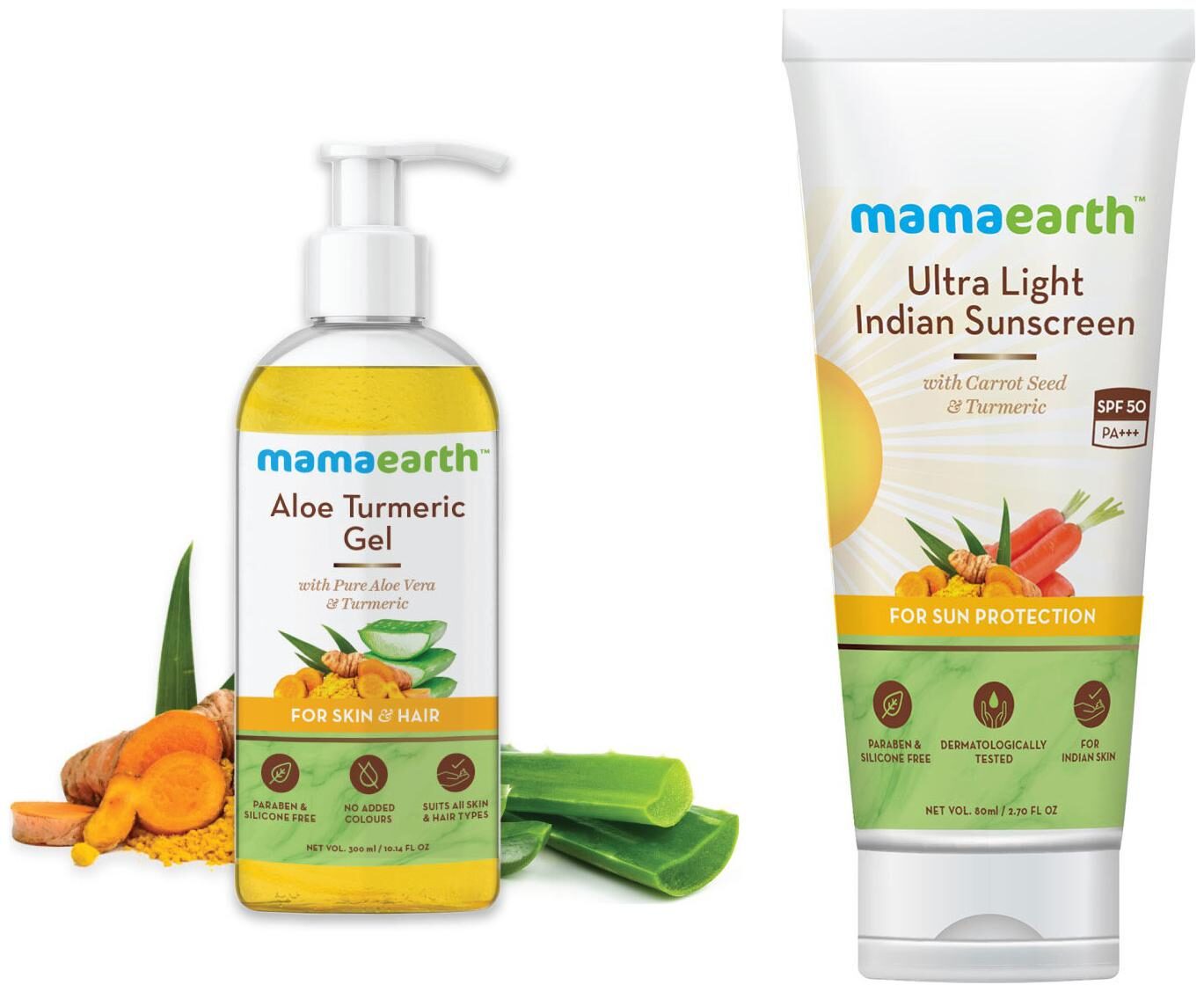 Mamaearth Aloe Vera Gel 300 ml and Ultra Light Indian Sunscreen 80ml (Pack of 2)
Mamaearth Aloe Vera Gel 300 ml and Ultra Light Indian Sunscreen 80ml (Pack of 2)