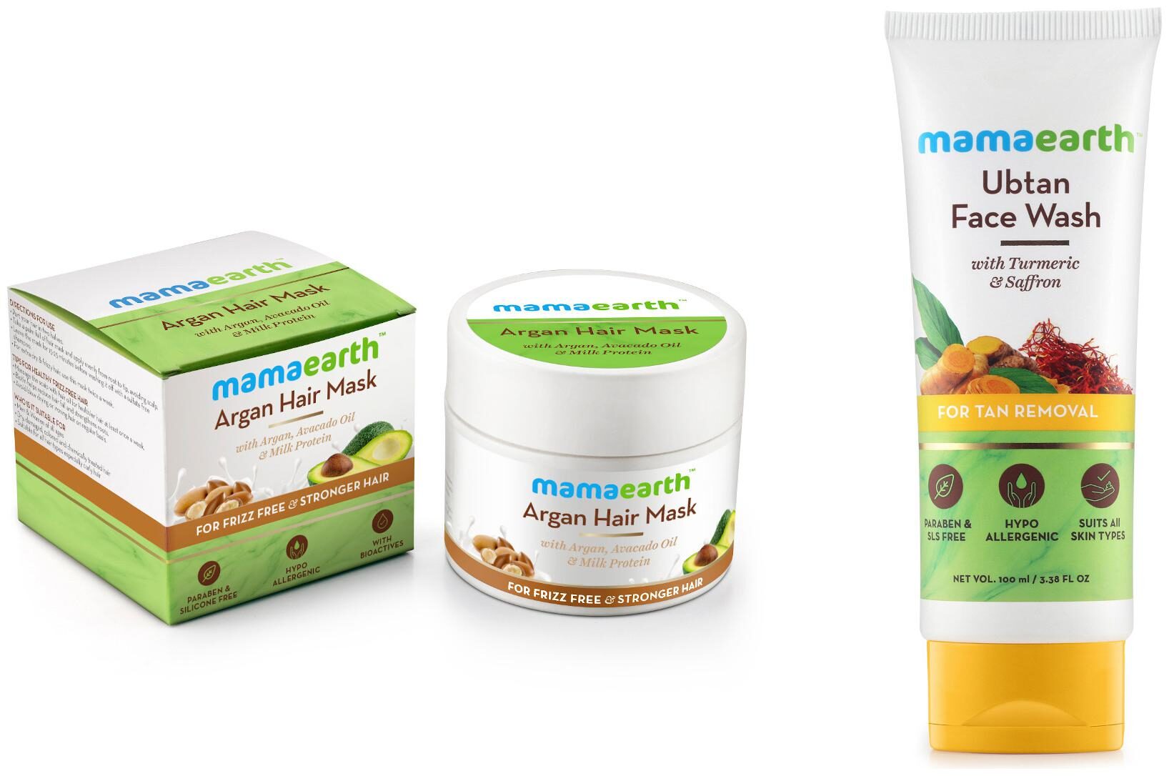 Mamaearth Argan Hairfall Control Mask 200ml Ubtan Natural Face Wash for Dry Skin with Turmeric Saffron for Tan removal and Skin brightning 100ml
Mamaearth Argan Hairfall Control Mask 200ml Ubtan Natural Face Wash for Dry Skin with Turmeric Saffron for Tan removal and Skin brightning 100ml