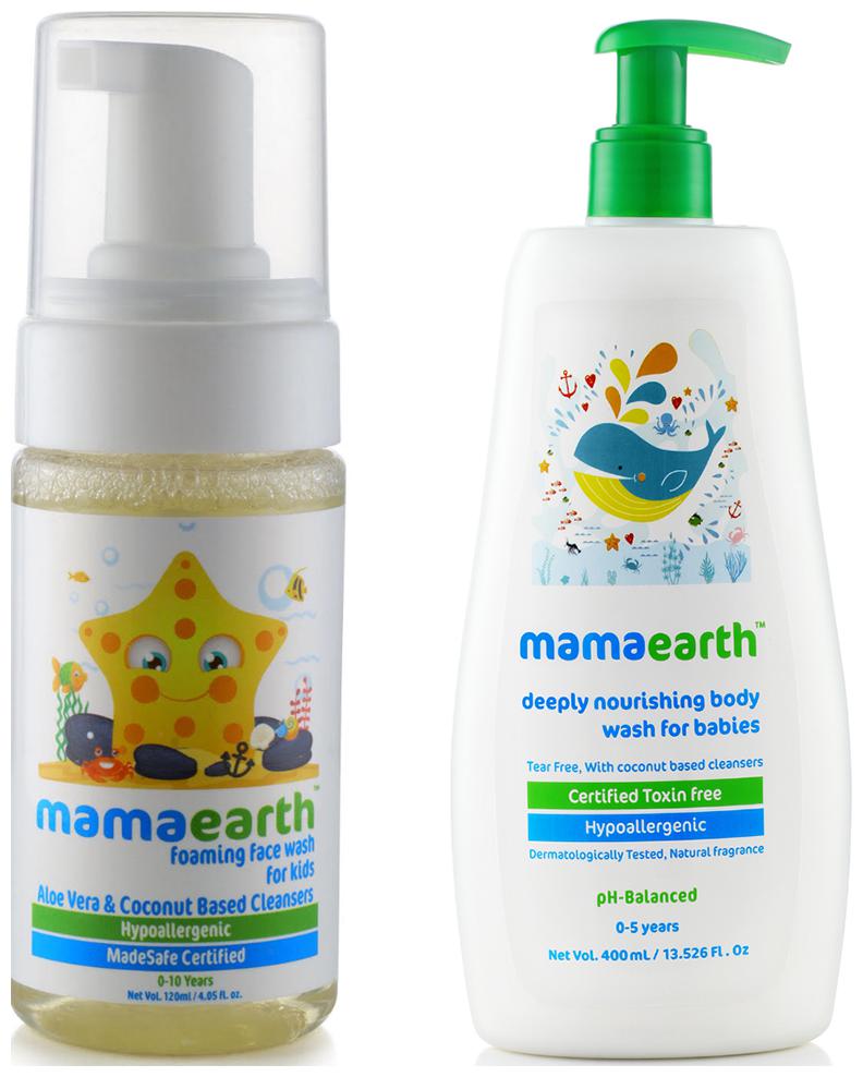 Mamaearth Foaming Baby Face Wash for Kids with Aloe Vera and Coconut Based Cleansers 120 ml Nourishing Bodywash (400 ml 0-5 Yrs) Pack of 2
Mamaearth Foaming Baby Face Wash for Kids with Aloe Vera and Coconut Based Cleansers 120 ml Nourishing Bodywash (400 ml 0-5 Yrs) Pack of 2
