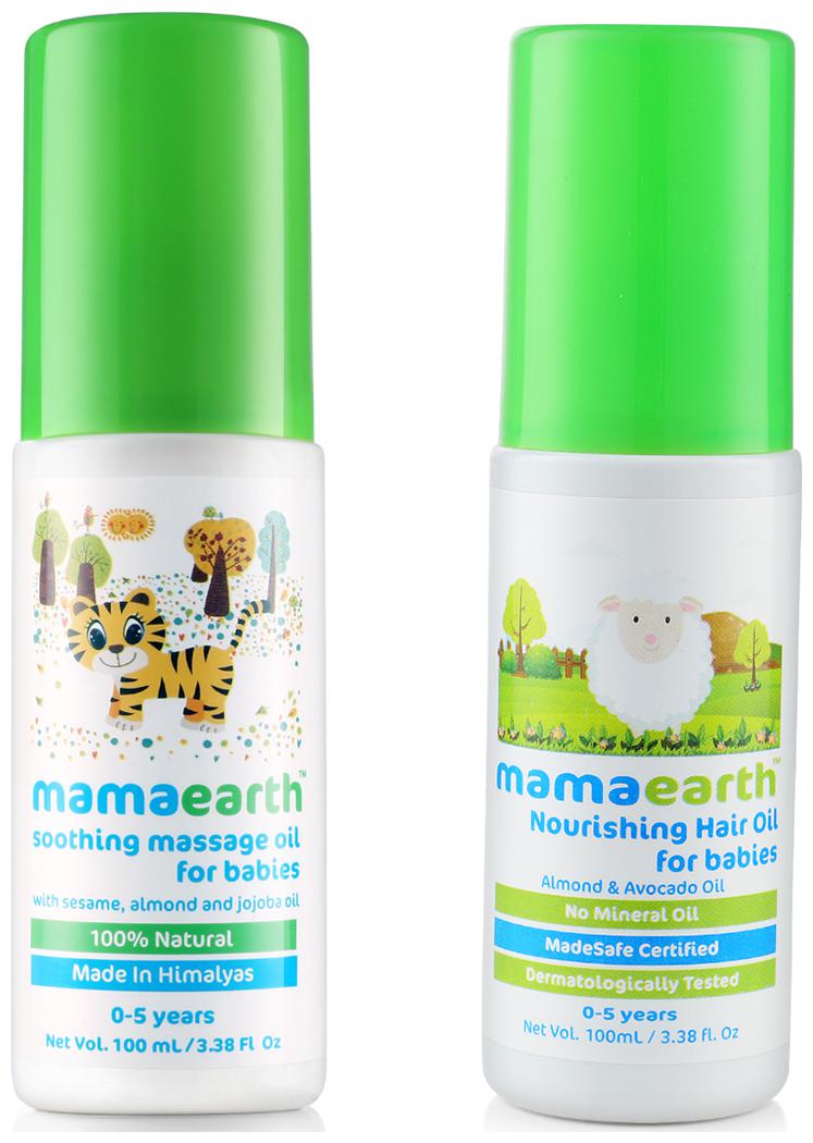 Mamaearth Soothing Massage Oil (100 ml) and Nourishing Hair Oil 100ml (0-10 Years) (Pack of 2)
Mamaearth Soothing Massage Oil (100 ml) and Nourishing Hair Oil 100ml (0-10 Years) (Pack of 2)