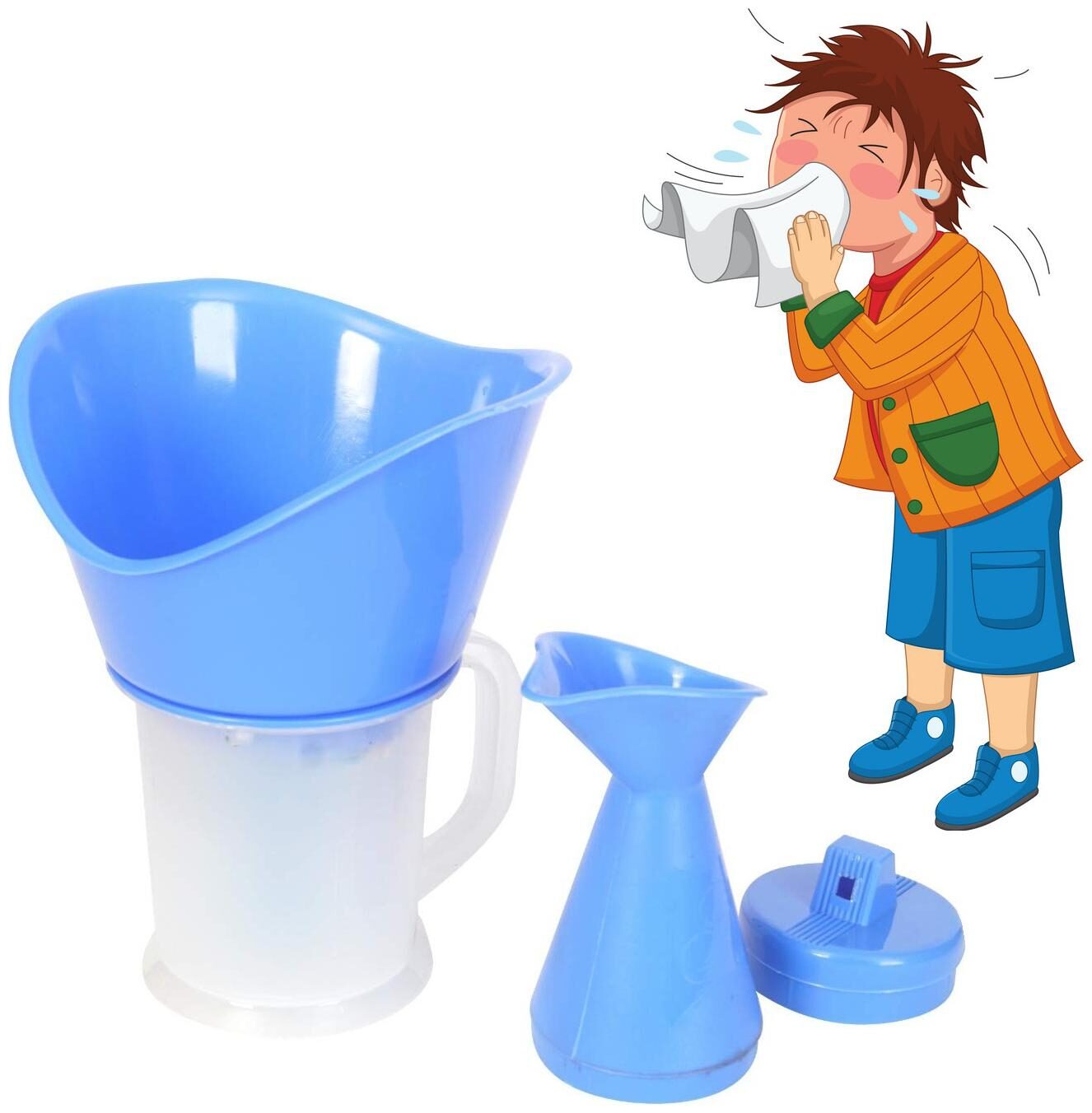 Marketwala Facial Steamer with 3 Attachments Facial Sauna Steamer Nose Steamer Cough Steamer Nozzle Inhaler Nose Vaporiser (Blue) Pack Of 1
Marketwala Facial Steamer with 3 Attachments Facial Sauna Steamer Nose Steamer Cough Steamer Nozzle Inhaler Nose Vaporiser (Blue) Pack Of 1