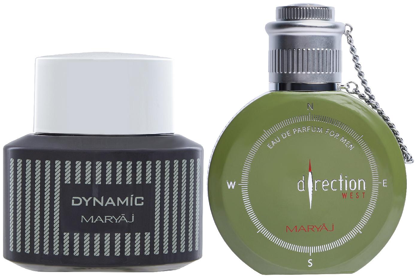 Maryaj Dynamic Eau De Parfum Spicy Woody Perfume 100ml for Men and Maryaj Direction West Eau De Parfum Green Spicy Perfume 100ml for Men ( Pack of 2 )
Maryaj Dynamic Eau De Parfum Spicy Woody Perfume 100ml for Men and Maryaj Direction West Eau De Parfum Green Spicy Perfume 100ml for Men ( Pack of 2 )
