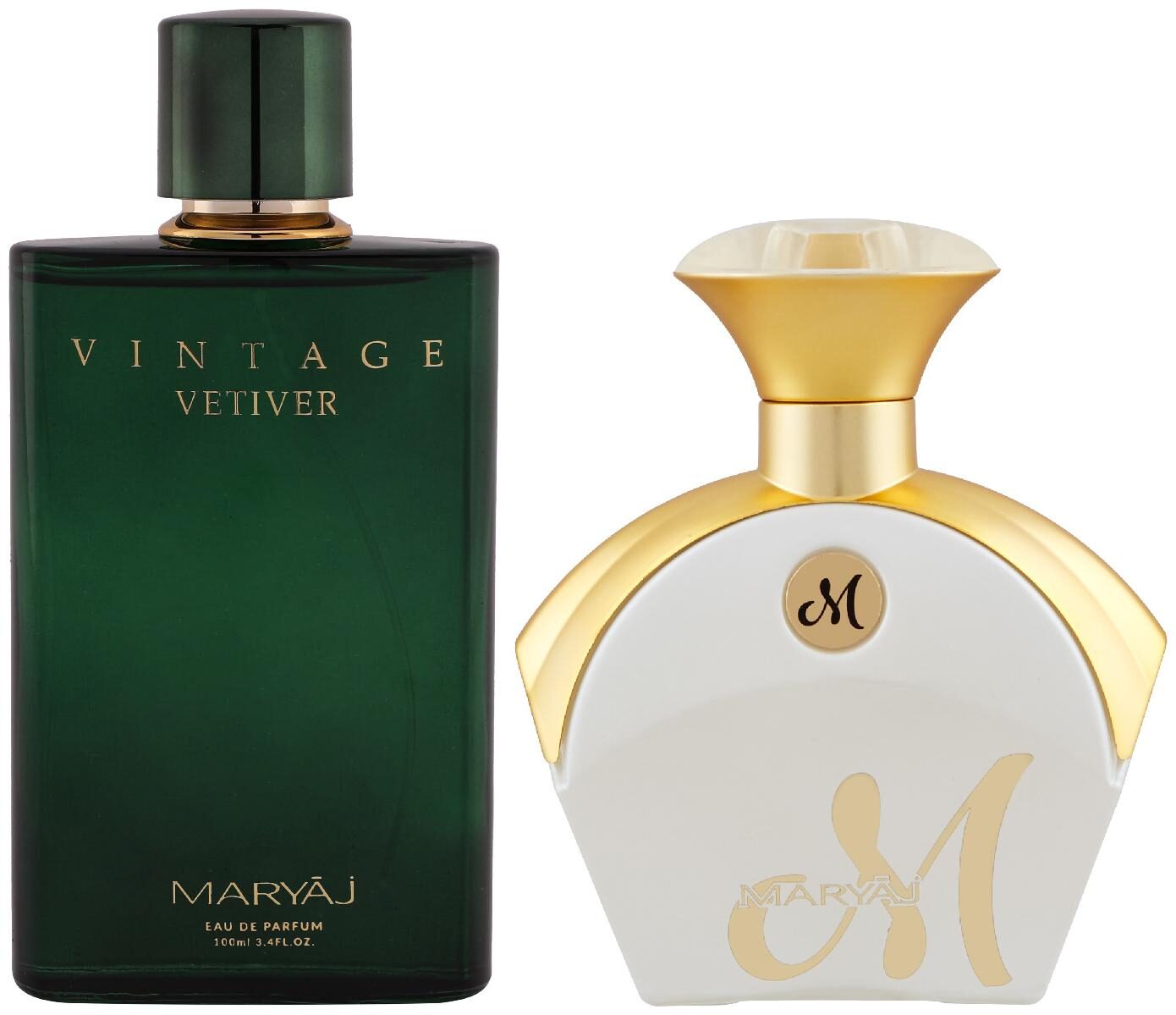 Maryaj Vintage Vetiver Eau De Parfum Citrus Aromatic Perfume 100ml for Unisex and Maryaj M White for Her Eau De Parfum Floral Fruity Perfume 90ml for Women
Maryaj Vintage Vetiver Eau De Parfum Citrus Aromatic Perfume 100ml for Unisex and Maryaj M White for Her Eau De Parfum Floral Fruity Perfume 90ml for Women