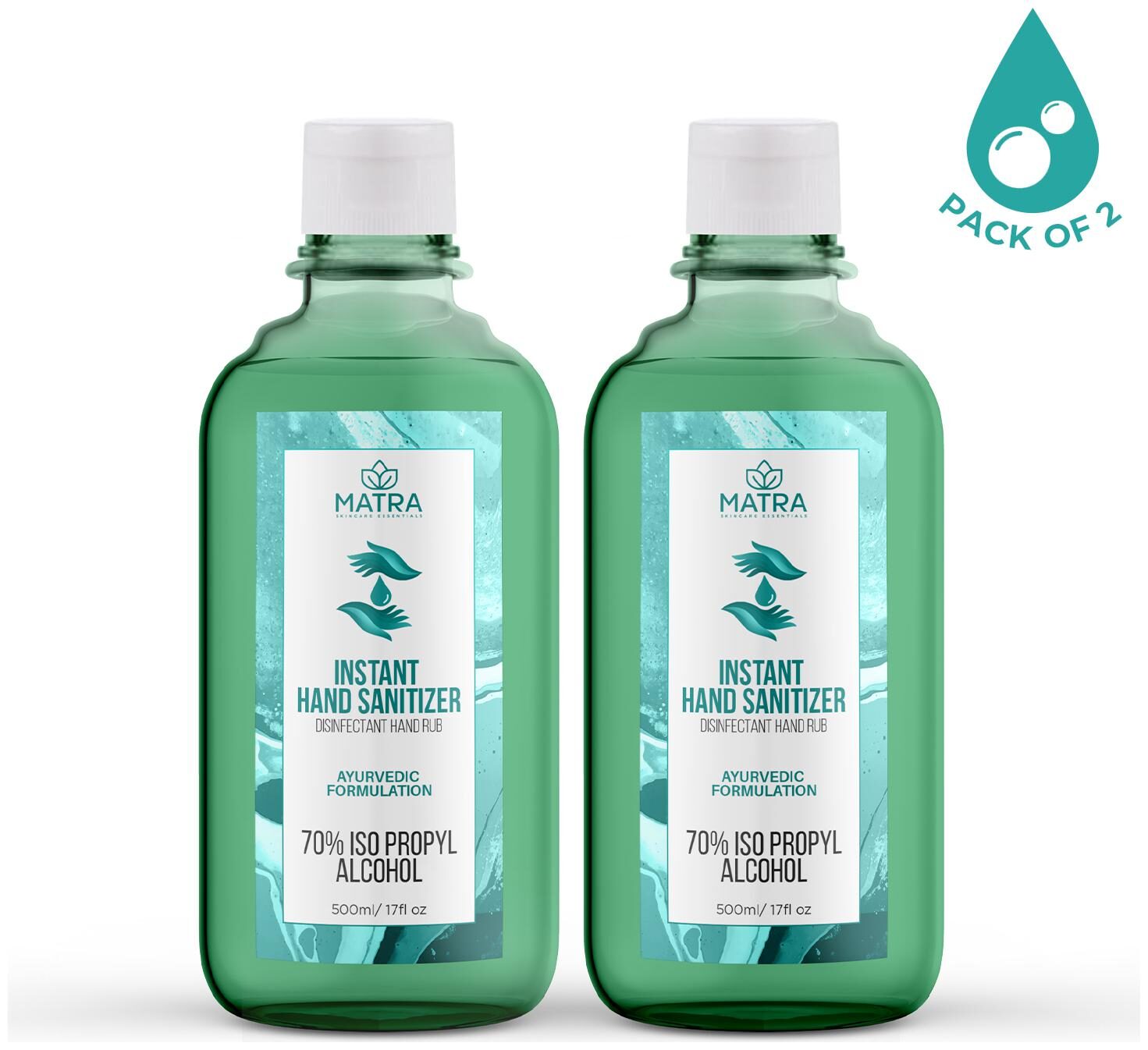 Matra Advanced Hand Sanitizer 70 iso-propyl alcohol based Instant sanitizing Hand Gel with Ayurvedic Formulation 500 ml ( PACK OF 2 )
Matra Advanced Hand Sanitizer 70 iso-propyl alcohol based Instant sanitizing Hand Gel with Ayurvedic Formulation 500 ml ( PACK OF 2 )