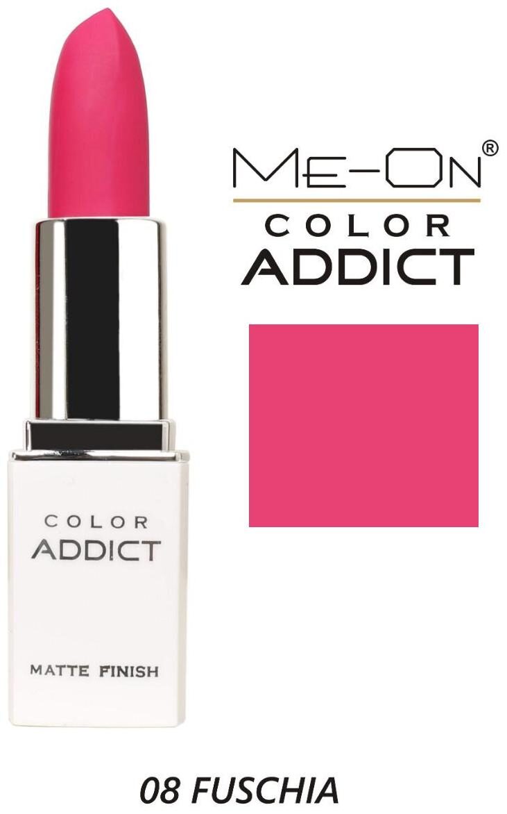 Me-On Color Addict Matte Lipstick Shade 08 Fuschia 4g
Me-On Color Addict Matte Lipstick Shade 08 Fuschia 4g