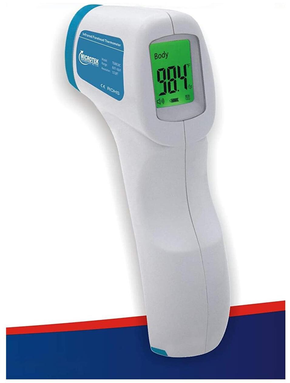 Microtek TG8818C Infrared Thermometer Non Contact Forehead Thermometer with extra long Range ( Pack of 1 )
Microtek TG8818C Infrared Thermometer Non Contact Forehead Thermometer with extra long Range ( Pack of 1 )