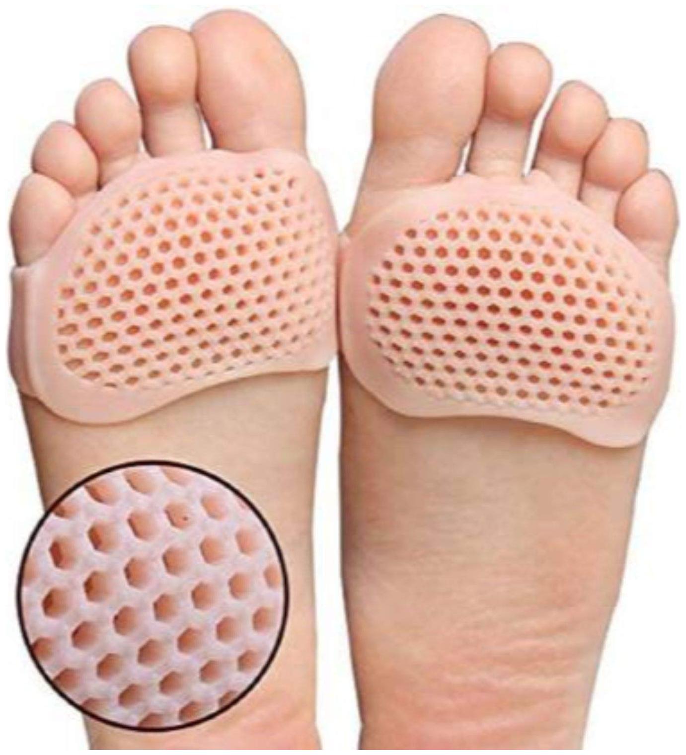 Misaki Soft Silicon Gel Half Toe Sleeve Metatarsal Cushion Forefoot Pads For Pain Relief front socks Provide Forefoot Protection (Skin Colour) - Set of 1 Pair (Panja)
Misaki Soft Silicon Gel Half Toe Sleeve Metatarsal Cushion Forefoot Pads For Pain Relief front socks Provide Forefoot Protection (Skin Colour) - Set of 1 Pair (Panja)