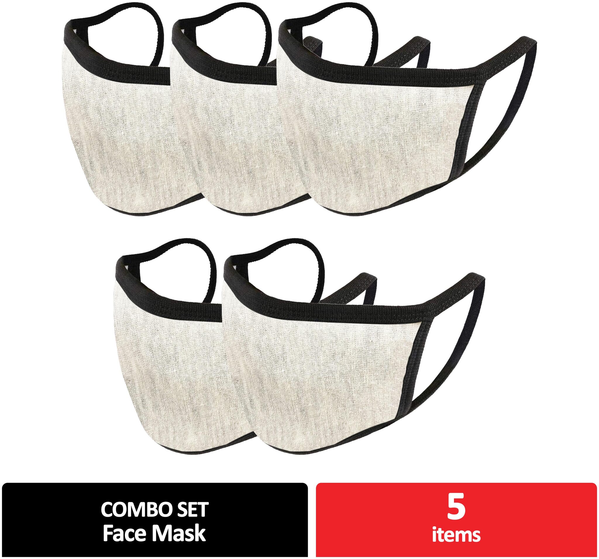 Mototrance Trendy Cotton Washable Reusable Face Mask With Earloop for Men Women - Grey (Pack of 5)
Mototrance Trendy Cotton Washable Reusable Face Mask With Earloop for Men Women - Grey (Pack of 5)