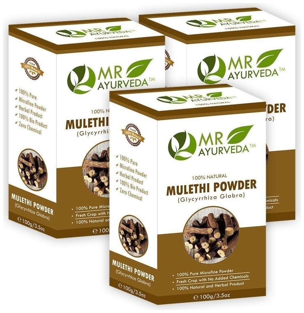 MR Ayurveda 100 Pure Organic Mulethi Powder (Licorice Powder) For Skin Whitening - Pack of 3 (100 g each)
MR Ayurveda 100 Pure Organic Mulethi Powder (Licorice Powder) For Skin Whitening - Pack of 3 (100 g each)