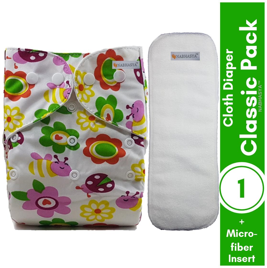 Nabhasya Ease Living Classic Reusable Pocket Baby Cloth Diaper with Wetfree Insert (Pack of 2)
Nabhasya Ease Living Classic Reusable Pocket Baby Cloth Diaper with Wetfree Insert (Pack of 2)
