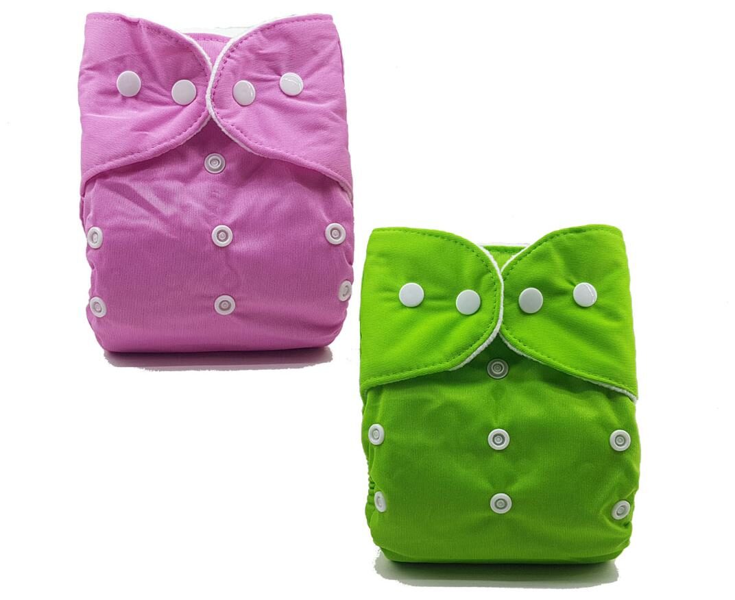 Nabhasya Ease Living Solid Color Cloth Diaper (No Insert)-Pink and Green Pack of 2
Nabhasya Ease Living Solid Color Cloth Diaper (No Insert)-Pink and Green Pack of 2
