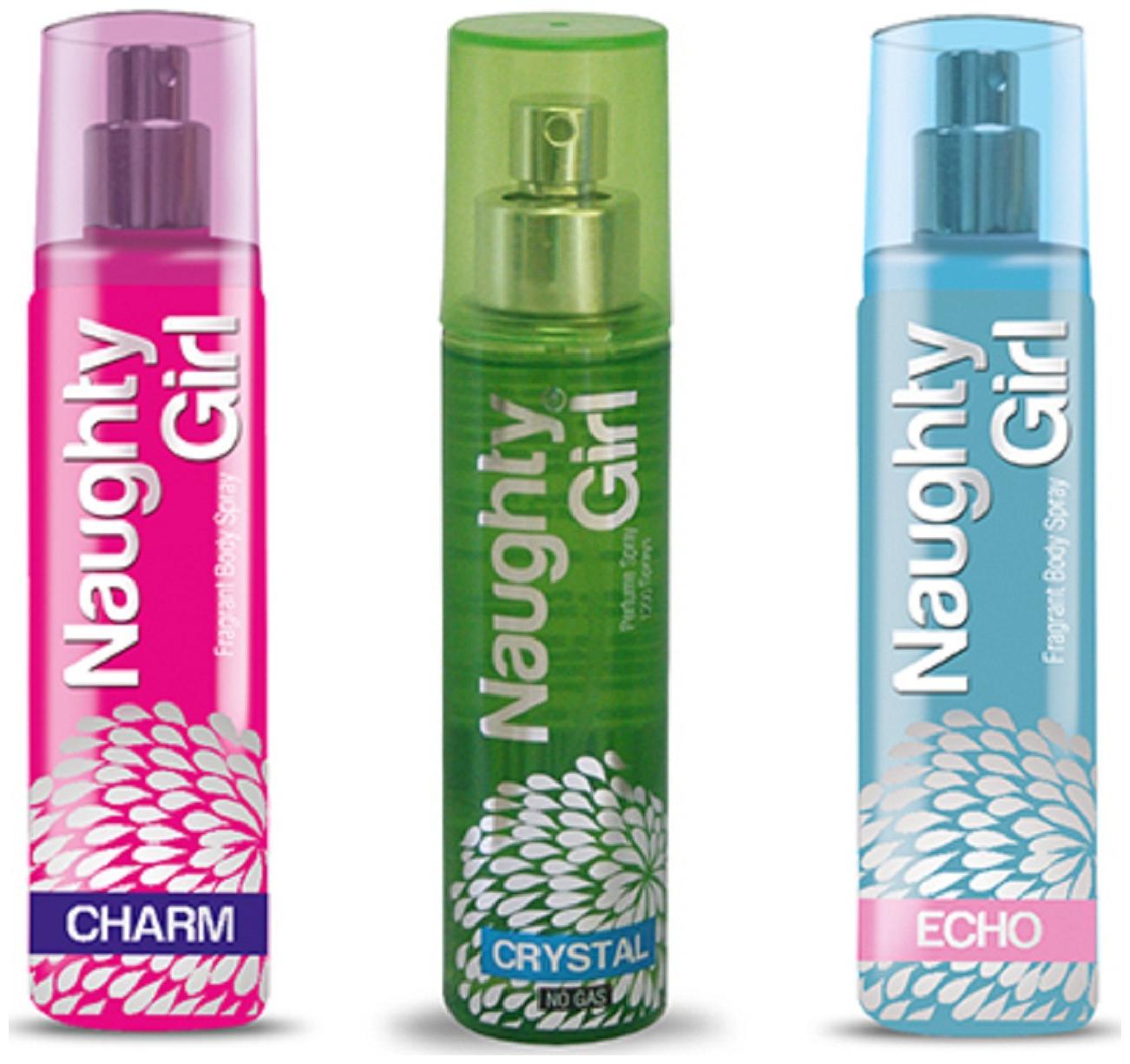 Naughty Girl CHARM CRYSTAL ECHO No Gas Perfume Spray for Women (Pack of 3) (135ml each)
Naughty Girl CHARM CRYSTAL ECHO No Gas Perfume Spray for Women (Pack of 3) (135ml each)
