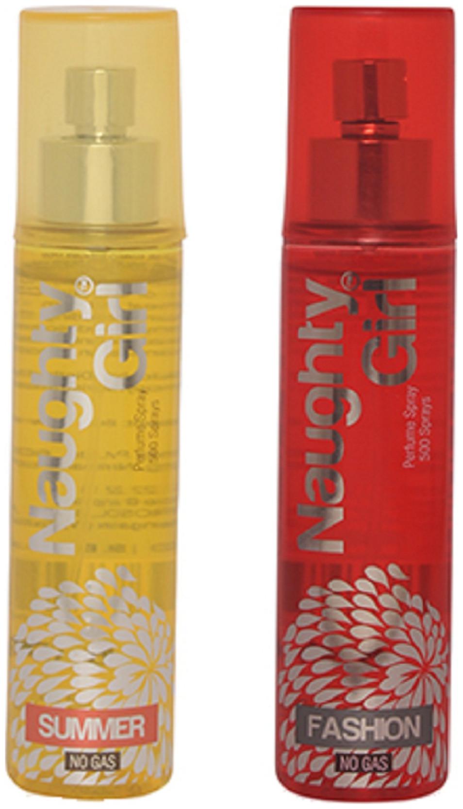 Naughty Girl SUMMER FASHION No Gas Perfume Spray for Women (Pack of 2) (60ml each)
Naughty Girl SUMMER FASHION No Gas Perfume Spray for Women (Pack of 2) (60ml each)