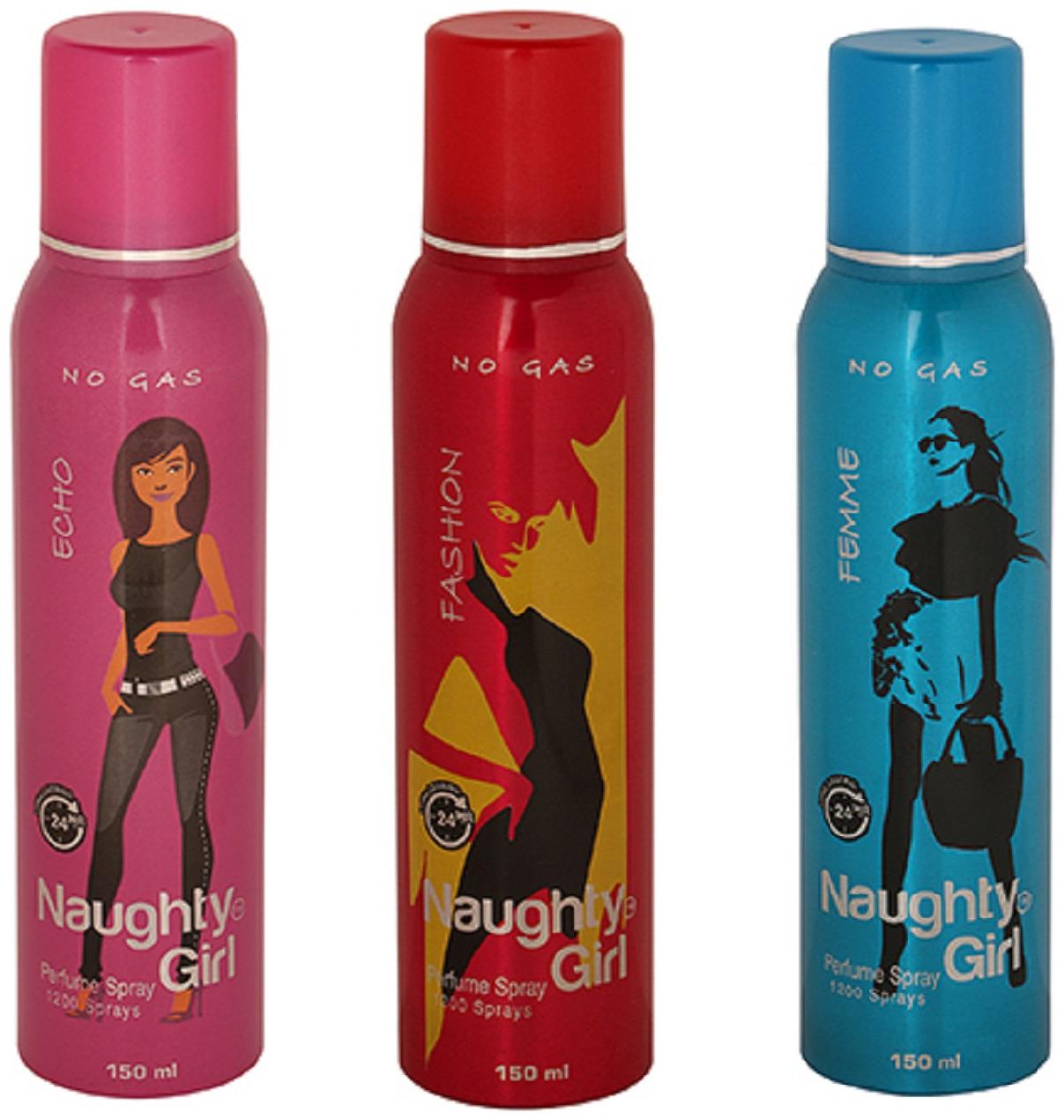 Naughty Girl ECHO FASHION FEMME No Gas Perfume Spray for Women (Pack of 3) (150ml each)
Naughty Girl ECHO FASHION FEMME No Gas Perfume Spray for Women (Pack of 3) (150ml each)