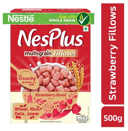 NesPlus Fillows - Multigrain Breakfast Cereal Strawberry Burst 500 g 
NesPlus Fillows - Multigrain Breakfast Cereal Strawberry Burst 500 g