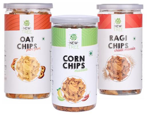 New Tree Oats Chips Peri Peri Corn Chips Masala Ragi Chips Chat Masala Combo 75 g ( Pack of 3 )
New Tree Oats Chips Peri Peri Corn Chips Masala Ragi Chips Chat Masala Combo 75 g ( Pack of 3 )