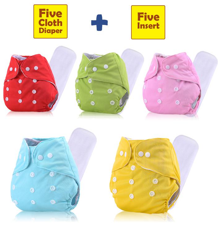 ohwish Adjustable Size Reusable Baby Pocket Cloth Diapers With Inserts Combo Pack (5 Multicolor Diaper 5 Insert)
ohwish Adjustable Size Reusable Baby Pocket Cloth Diapers With Inserts Combo Pack (5 Multicolor Diaper 5 Insert)
