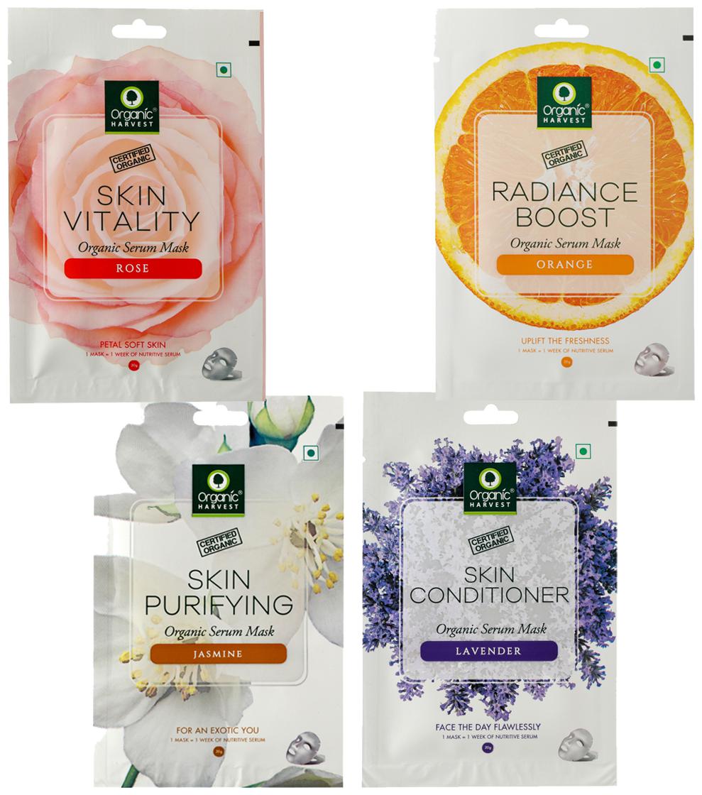 Organic Harvest Aroma Sheet Mask Rose 20 g Aroma Sheet Mask Lavender 20 g Aroma Sheet Mask Jasmine 20 g Aroma Sheet Mask Orange 20 g (Pack of 4)
Organic Harvest Aroma Sheet Mask Rose 20 g Aroma Sheet Mask Lavender 20 g Aroma Sheet Mask Jasmine 20 g Aroma Sheet Mask Orange 20 g (Pack of 4)